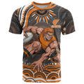 Personalized GWS Giants Rugby T Shirt Aboriginal Dot Art - Dreamtime Football Mascot