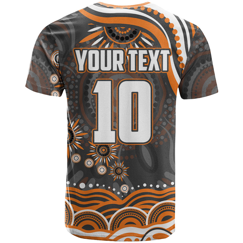 Personalized GWS Giants Rugby T Shirt Aboriginal Dot Art - Dreamtime Football Mascot