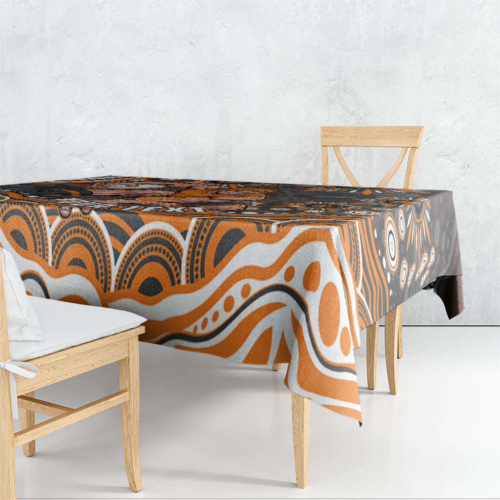 Personalized GWS Giants Rugby Tablecloth Aboriginal Dot Art - Dreamtime Football Mascot