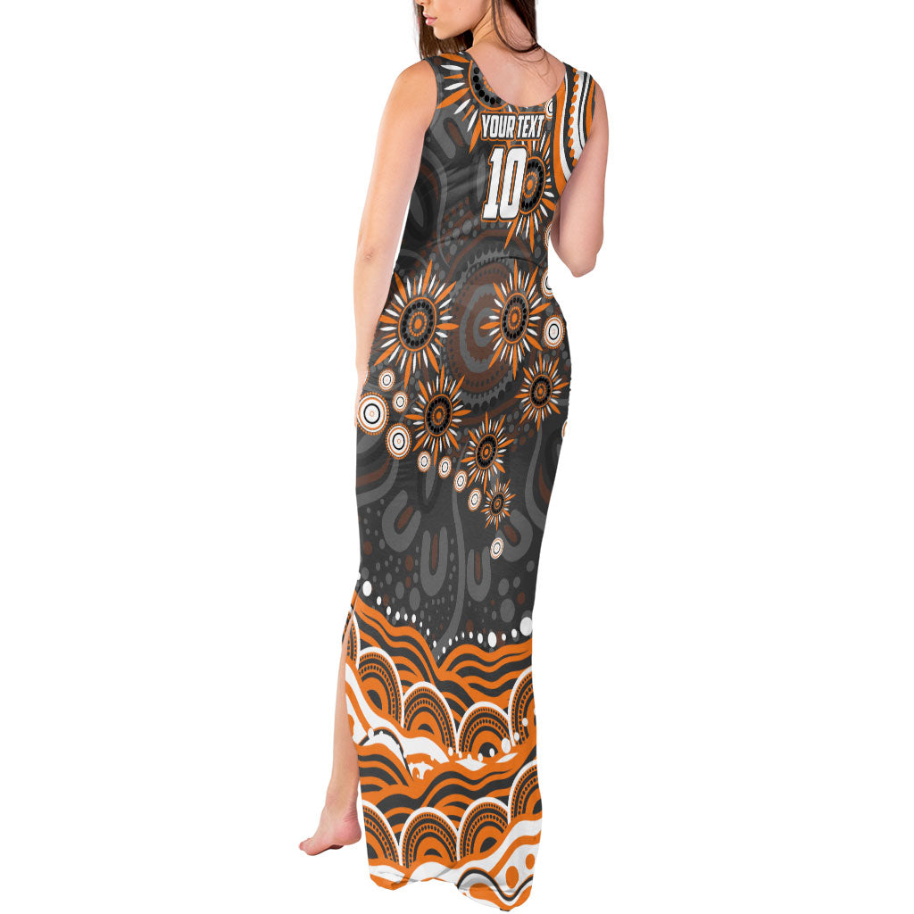 Personalized GWS Giants Rugby Tank Maxi Dress Aboriginal Dot Art - Dreamtime Football Mascot