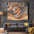 Personalized GWS Giants Rugby Tapestry Aboriginal Dot Art - Dreamtime Football Mascot