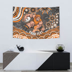 Personalized GWS Giants Rugby Tapestry Aboriginal Dot Art - Dreamtime Football Mascot