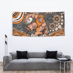 Personalized GWS Giants Rugby Tapestry Aboriginal Dot Art - Dreamtime Football Mascot
