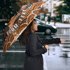 Personalized GWS Giants Rugby Umbrella Aboriginal Dot Art - Dreamtime Football Mascot