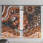 Personalized GWS Giants Rugby Window Curtain Aboriginal Dot Art - Dreamtime Football Mascot