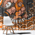 Personalized GWS Giants Rugby Window Curtain Aboriginal Dot Art - Dreamtime Football Mascot