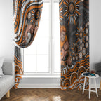 Personalized GWS Giants Rugby Window Curtain Aboriginal Dot Art - Dreamtime Football Mascot