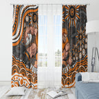 Personalized GWS Giants Rugby Window Curtain Aboriginal Dot Art - Dreamtime Football Mascot