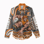 Personalized GWS Giants Rugby Women Casual Shirt Aboriginal Dot Art - Dreamtime Football Mascot