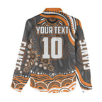 Personalized GWS Giants Rugby Women Casual Shirt Aboriginal Dot Art - Dreamtime Football Mascot