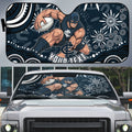 Personalized Carlton Blues Rugby Auto Sun Shade Aboriginal Dot Art - Dreamtime Football Mascot
