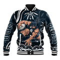 Personalized Carlton Blues Rugby Baseball Jacket Aboriginal Dot Art - Dreamtime Football Mascot