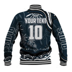 Personalized Carlton Blues Rugby Baseball Jacket Aboriginal Dot Art - Dreamtime Football Mascot