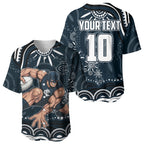 Personalized Carlton Blues Rugby Baseball Jersey Aboriginal Dot Art - Dreamtime Football Mascot