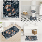 Personalized Carlton Blues Rugby Bathroom Set Aboriginal Dot Art - Dreamtime Football Mascot