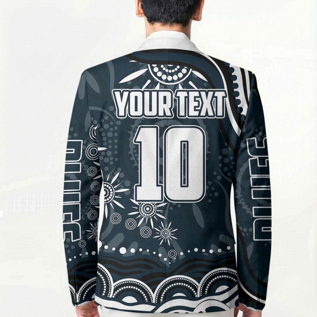 Personalized Carlton Blues Rugby Blazer Aboriginal Dot Art - Dreamtime Football Mascot