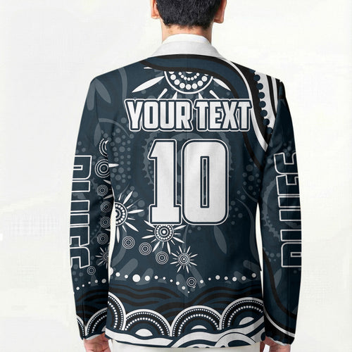 Personalized Carlton Blues Rugby Blazer Aboriginal Dot Art - Dreamtime Football Mascot