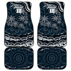 Personalized Carlton Blues Rugby Car Mats Aboriginal Dot Art - Dreamtime Football Mascot