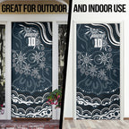 Personalized Carlton Blues Rugby Door Cover Aboriginal Dot Art - Dreamtime Football Mascot