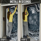 Personalized Carlton Blues Rugby Door Cover Aboriginal Dot Art - Dreamtime Football Mascot
