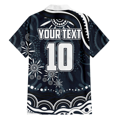 Personalized Carlton Blues Rugby Hawaiian Shirt Aboriginal Dot Art - Dreamtime Football Mascot