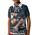 Personalized Carlton Blues Rugby Kid Polo Shirt Aboriginal Dot Art - Dreamtime Football Mascot