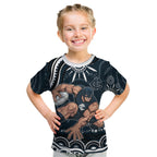 Personalized Carlton Blues Rugby Kid T Shirt Aboriginal Dot Art - Dreamtime Football Mascot