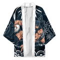 Personalized Carlton Blues Rugby Kimono Aboriginal Dot Art - Dreamtime Football Mascot