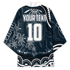 Personalized Carlton Blues Rugby Kimono Aboriginal Dot Art - Dreamtime Football Mascot