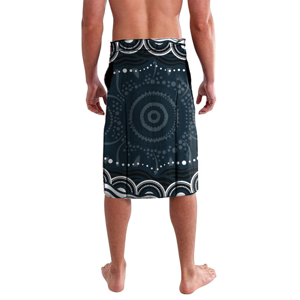 Personalized Carlton Blues Rugby Lavalava Aboriginal Dot Art - Dreamtime Football Mascot