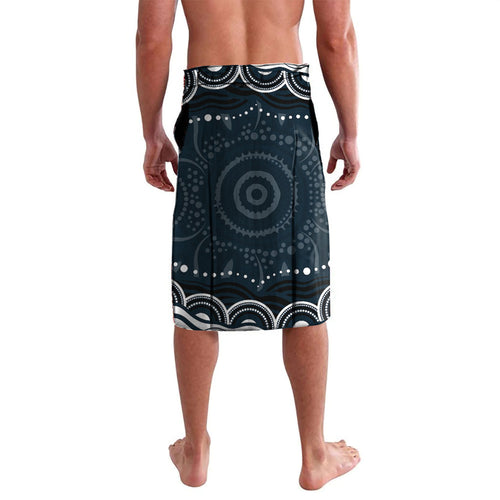 Personalized Carlton Blues Rugby Lavalava Aboriginal Dot Art - Dreamtime Football Mascot