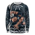 Personalized Carlton Blues Rugby Long Sleeve Shirt Aboriginal Dot Art - Dreamtime Football Mascot