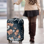 Personalized Carlton Blues Rugby Luggage Cover Aboriginal Dot Art - Dreamtime Football Mascot