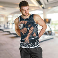 Personalized Carlton Blues Rugby Men Tank Top Aboriginal Dot Art - Dreamtime Football Mascot