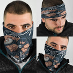 Personalized Carlton Blues Rugby Neck Gaiter Aboriginal Dot Art - Dreamtime Football Mascot