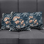 Personalized Carlton Blues Rugby Pillow Cover Aboriginal Dot Art - Dreamtime Football Mascot