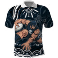 Personalized Carlton Blues Rugby Polo Shirt Aboriginal Dot Art - Dreamtime Football Mascot