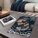 Personalized Carlton Blues Rugby Puzzle Aboriginal Dot Art - Dreamtime Football Mascot