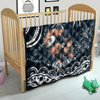 Personalized Carlton Blues Rugby Quilt Aboriginal Dot Art - Dreamtime Football Mascot