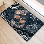 Personalized Carlton Blues Rugby Rubber Doormat Aboriginal Dot Art - Dreamtime Football Mascot