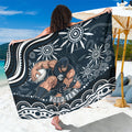 Personalized Carlton Blues Rugby Sarong Aboriginal Dot Art - Dreamtime Football Mascot