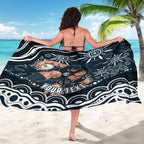 Personalized Carlton Blues Rugby Sarong Aboriginal Dot Art - Dreamtime Football Mascot