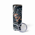 Personalized Carlton Blues Rugby Skinny Tumbler Aboriginal Dot Art - Dreamtime Football Mascot