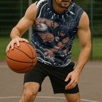 Personalized Carlton Blues Rugby Sleeveless Hoodie Aboriginal Dot Art - Dreamtime Football Mascot