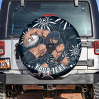 Personalized Carlton Blues Rugby Spare Tire Cover Aboriginal Dot Art - Dreamtime Football Mascot