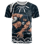 Personalized Carlton Blues Rugby T Shirt Aboriginal Dot Art - Dreamtime Football Mascot