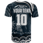 Personalized Carlton Blues Rugby T Shirt Aboriginal Dot Art - Dreamtime Football Mascot