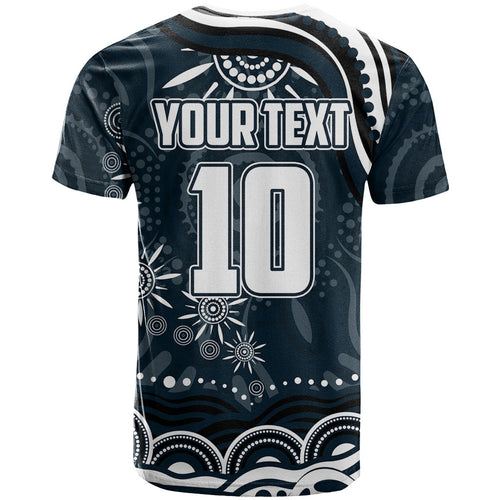 Personalized Carlton Blues Rugby T Shirt Aboriginal Dot Art - Dreamtime Football Mascot