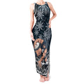 Personalized Carlton Blues Rugby Tank Maxi Dress Aboriginal Dot Art - Dreamtime Football Mascot