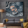 Personalized Carlton Blues Rugby Tapestry Aboriginal Dot Art - Dreamtime Football Mascot